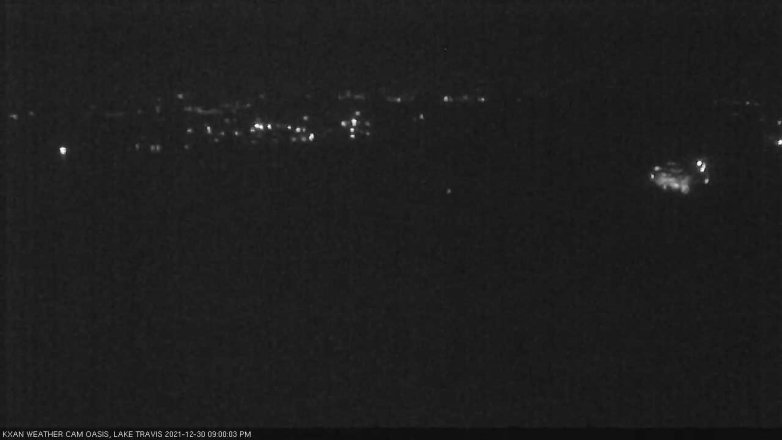 Lake Travis webcam, December 30, 2021 9:00 PM CT