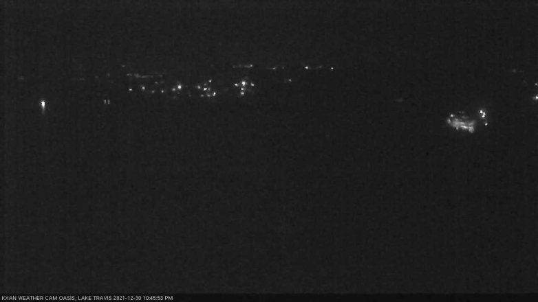 Lake Travis webcam, December 30, 2021 10:45 PM CT