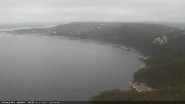 Lake Travis webcam, December 31, 2021 9:25 AM CT