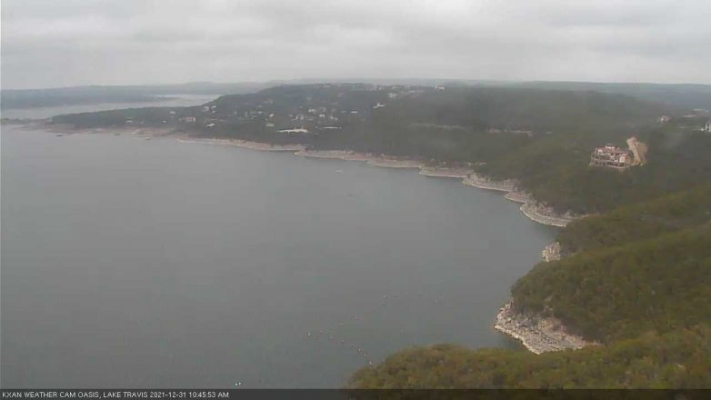 Lake Travis webcam, December 31, 2021 10:45 AM CT
