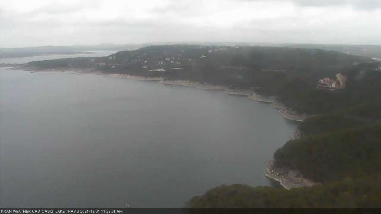 Lake Travis webcam, December 31, 2021 11:25 AM CT