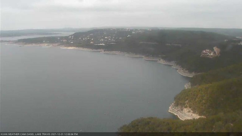 Lake Travis webcam, December 31, 2021 12:00 PM CT