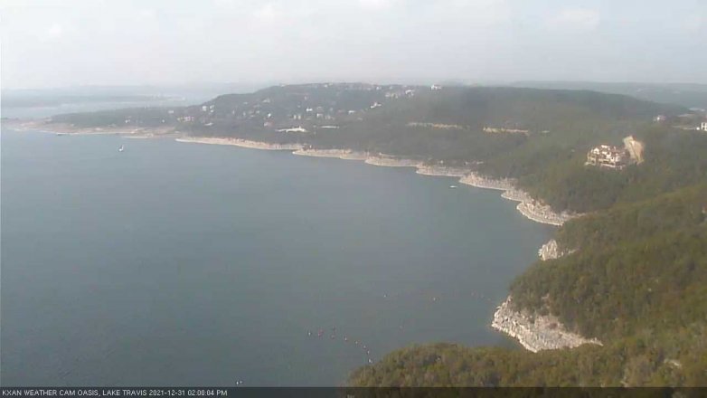 Lake Travis webcam, December 31, 2021 2:00 PM CT