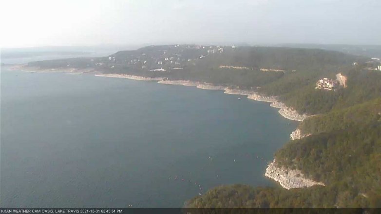 Lake Travis webcam, December 31, 2021 2:45 PM CT