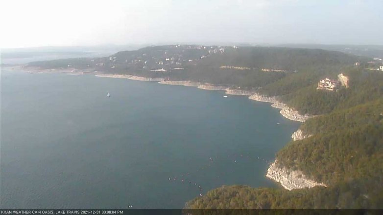 Lake Travis webcam, December 31, 2021 3:00 PM CT