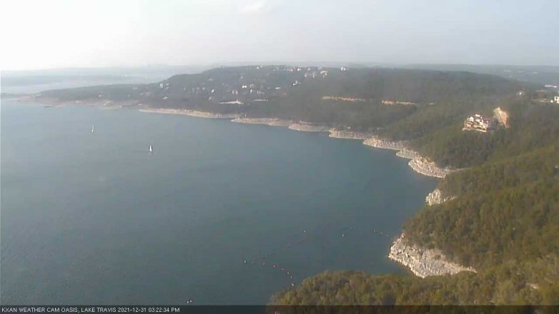 Lake Travis webcam, December 31, 2021 3:25 PM CT