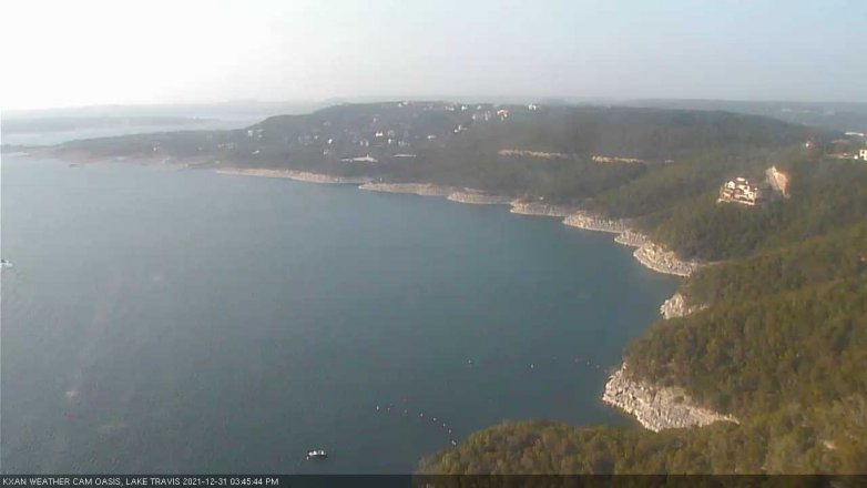 Lake Travis webcam, December 31, 2021 3:45 PM CT