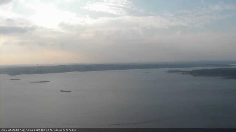 Lake Travis webcam, December 31, 2021 4:25 PM CT