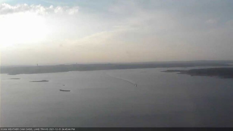 Lake Travis webcam, December 31, 2021 4:45 PM CT