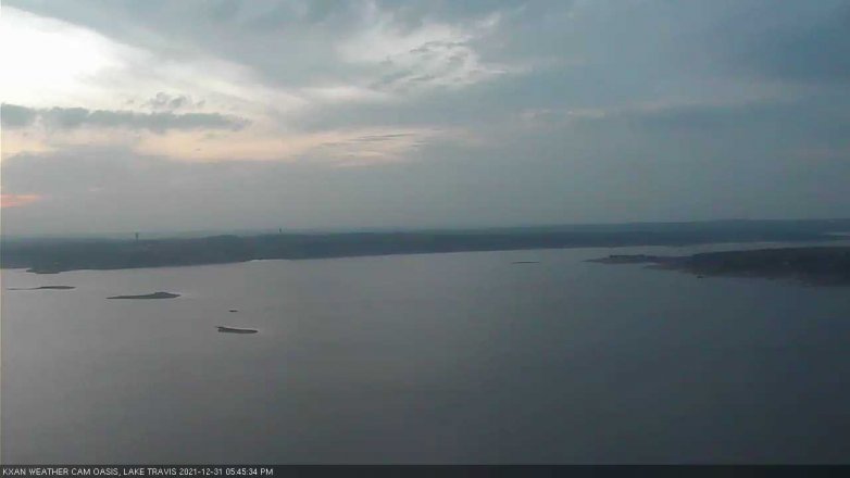 Lake Travis webcam, December 31, 2021 5:45 PM CT