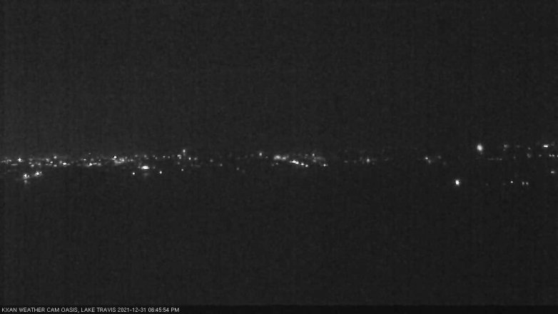 Lake Travis webcam, December 31, 2021 6:45 PM CT