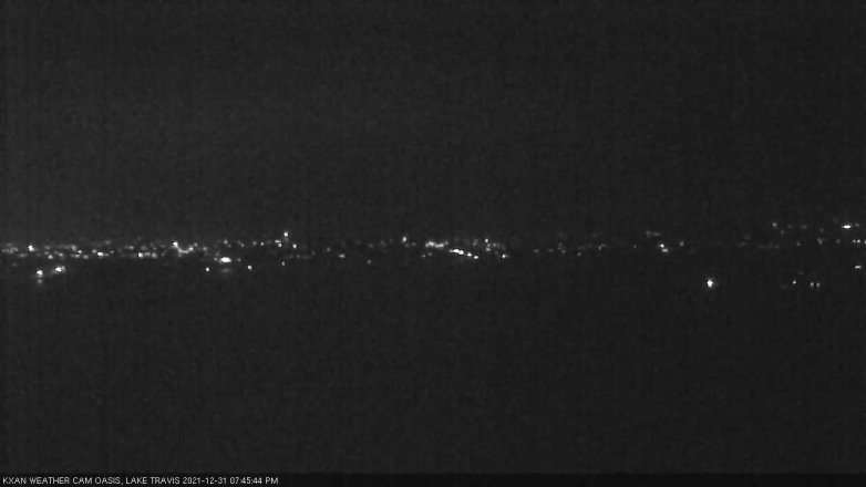 Lake Travis webcam, December 31, 2021 7:45 PM CT