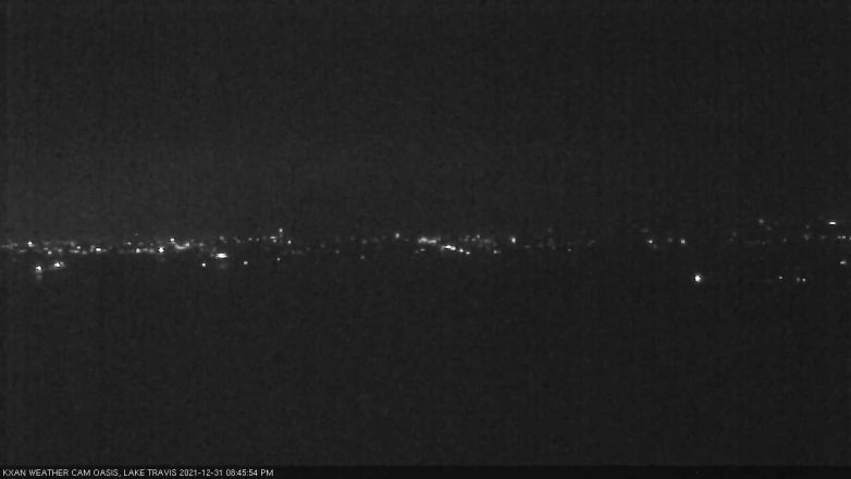 Lake Travis webcam, December 31, 2021 8:45 PM CT