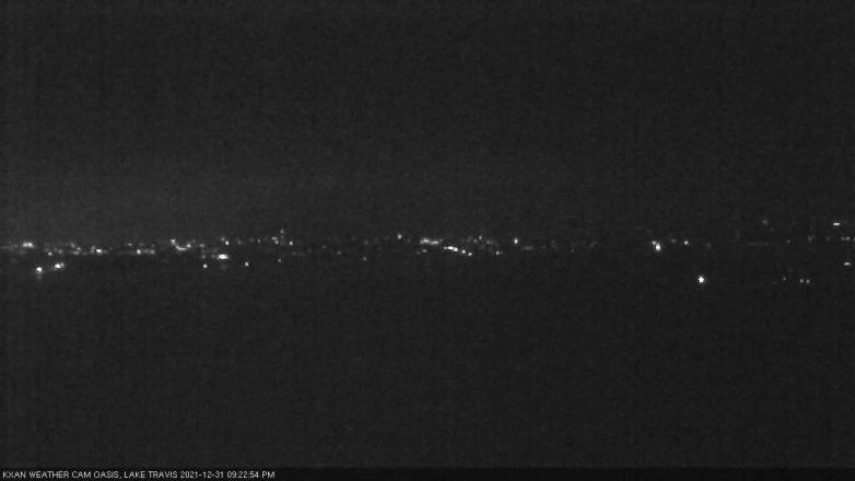 Lake Travis webcam, December 31, 2021 9:25 PM CT
