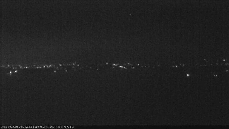 Lake Travis webcam, December 31, 2021 11:00 PM CT