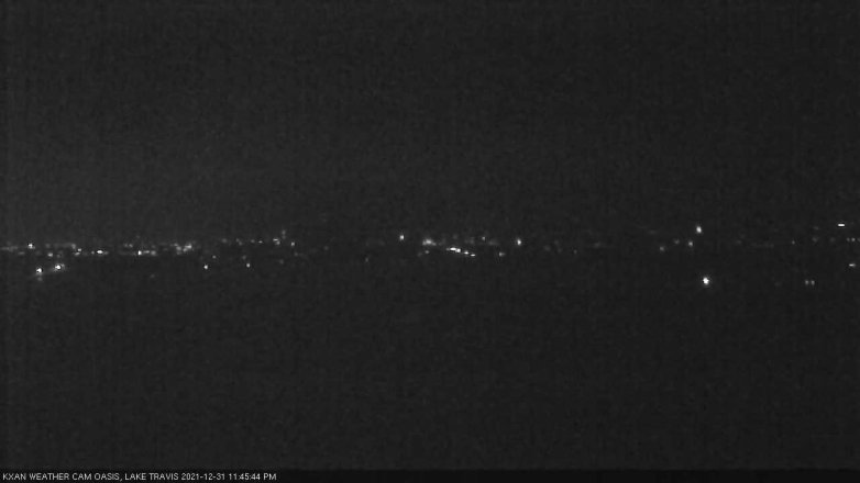 Lake Travis webcam, December 31, 2021 11:45 PM CT