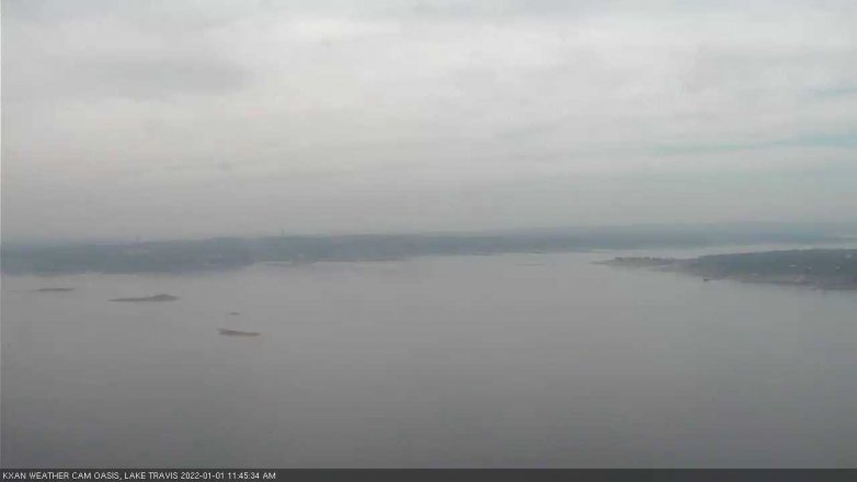 Lake Travis webcam, January 1, 2022 11:45 AM CT