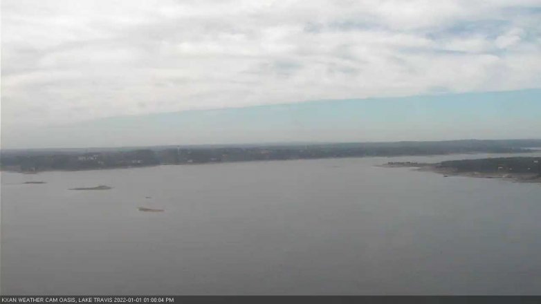 Lake Travis webcam, January 1, 2022 1:00 PM CT