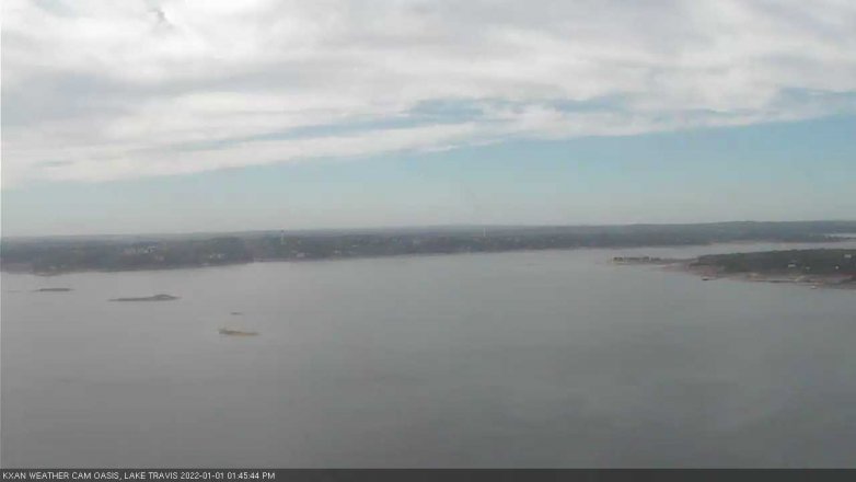Lake Travis webcam, January 1, 2022 1:45 PM CT