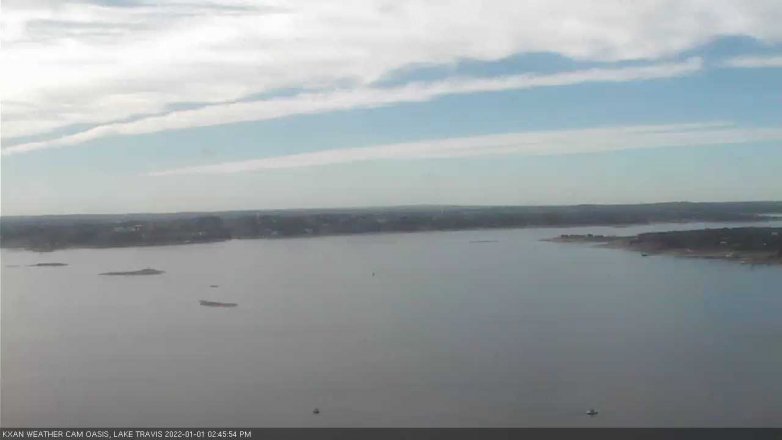 Lake Travis webcam, January 1, 2022 2:45 PM CT