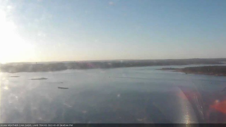 Lake Travis webcam, January 1, 2022 4:45 PM CT