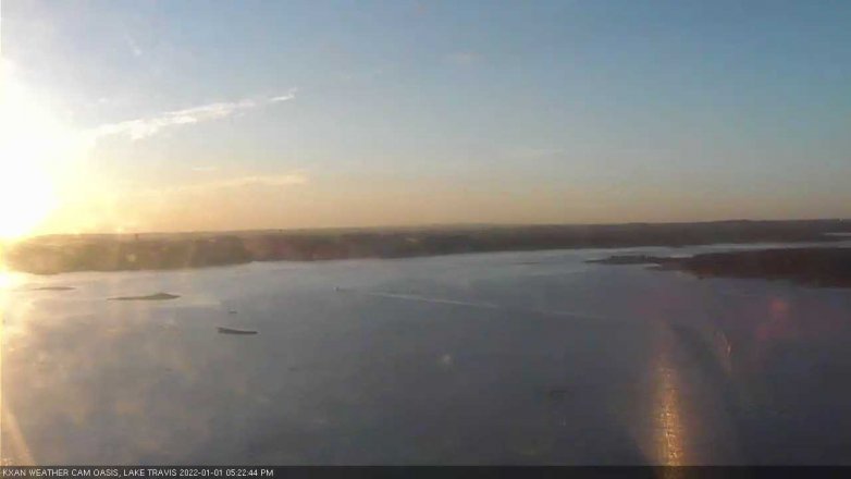 Lake Travis webcam, January 1, 2022 5:25 PM CT