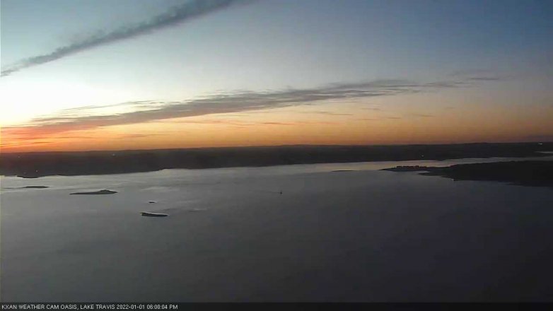 Lake Travis webcam, January 1, 2022 6:00 PM CT