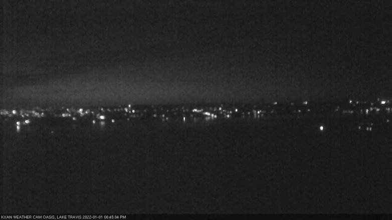Lake Travis webcam, January 1, 2022 6:45 PM CT