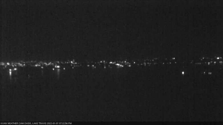 Lake Travis webcam, January 1, 2022 7:25 PM CT