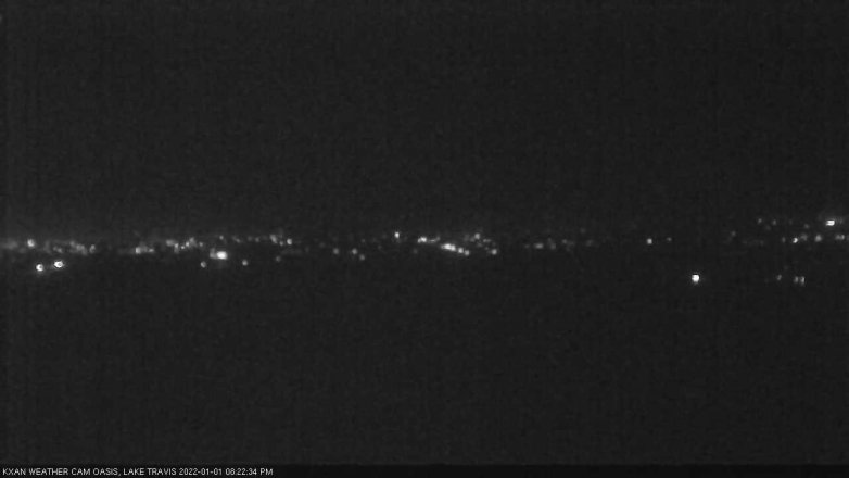 Lake Travis webcam, January 1, 2022 8:25 PM CT