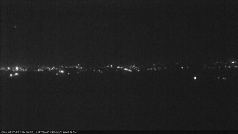 Lake Travis webcam, January 1, 2022 8:45 PM CT