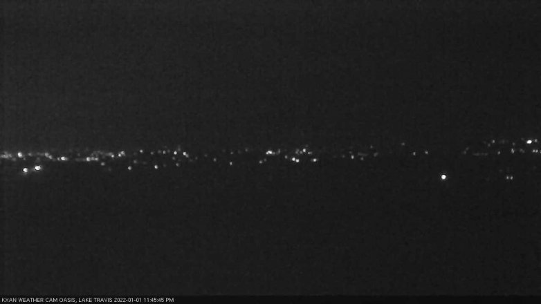 Lake Travis webcam, January 1, 2022 11:45 PM CT