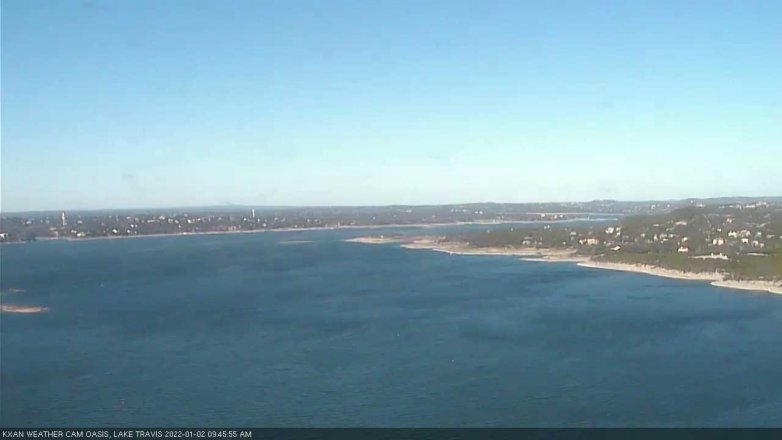 Lake Travis webcam, January 2, 2022 9:45 AM CT