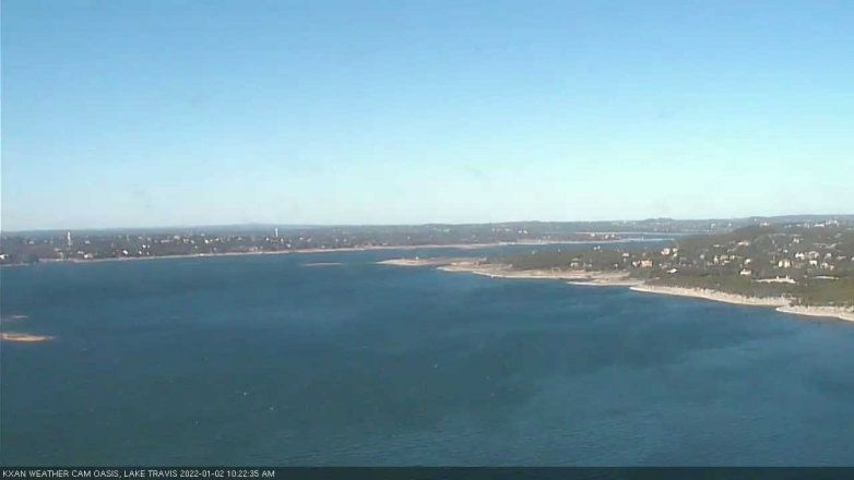 Lake Travis webcam, January 2, 2022 10:25 AM CT