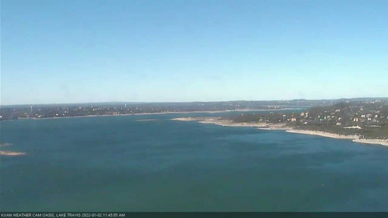 Lake Travis webcam, January 2, 2022 11:45 AM CT