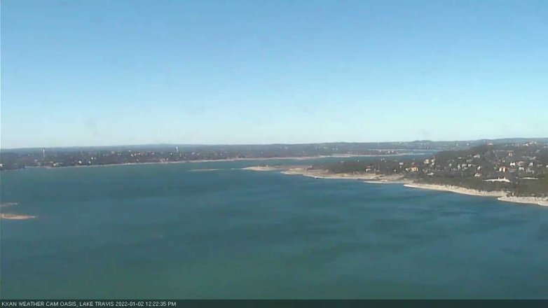 Lake Travis webcam, January 2, 2022 12:25 PM CT