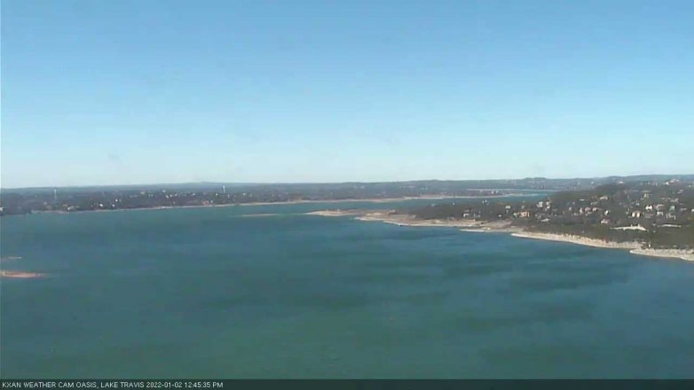 Lake Travis webcam, January 2, 2022 12:45 PM CT