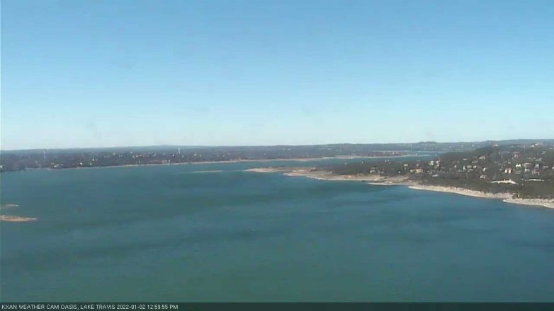 Lake Travis webcam, January 2, 2022 1:00 PM CT
