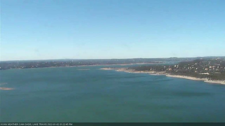 Lake Travis webcam, January 2, 2022 1:25 PM CT