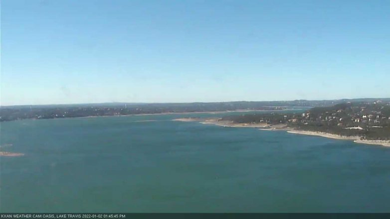 Lake Travis webcam, January 2, 2022 1:45 PM CT