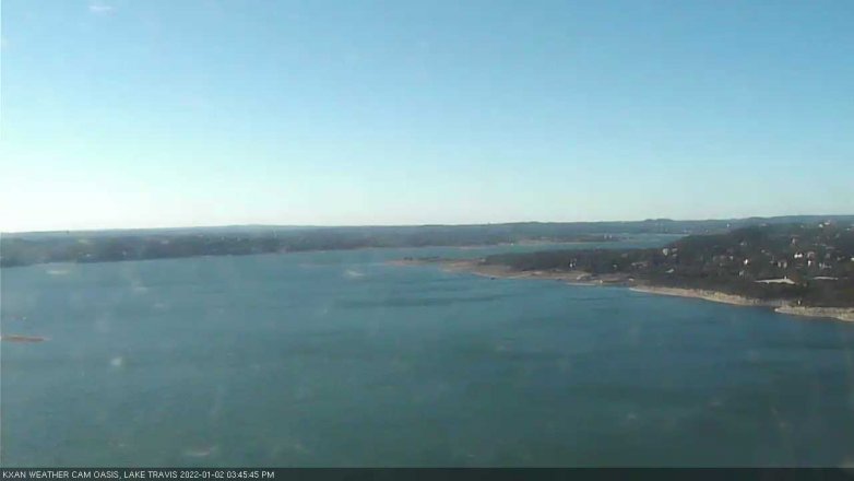 Lake Travis webcam, January 2, 2022 3:45 PM CT