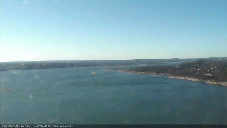 Lake Travis webcam, January 2, 2022 4:00 PM CT