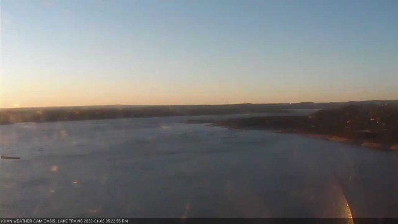 Lake Travis webcam, January 2, 2022 5:25 PM CT