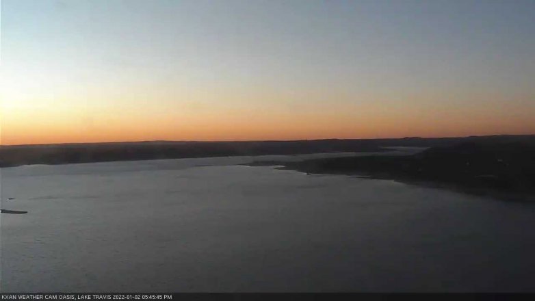Lake Travis webcam, January 2, 2022 5:45 PM CT