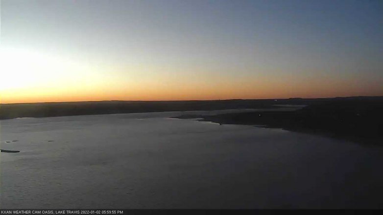 Lake Travis webcam, January 2, 2022 6:00 PM CT