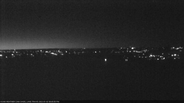 Lake Travis webcam, January 2, 2022 6:45 PM CT