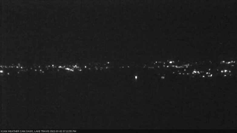 Lake Travis webcam, January 2, 2022 7:25 PM CT