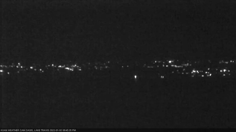Lake Travis webcam, January 2, 2022 8:45 PM CT
