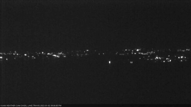 Lake Travis webcam, January 2, 2022 9:00 PM CT
