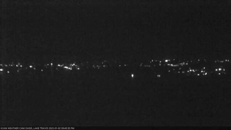 Lake Travis webcam, January 2, 2022 9:45 PM CT